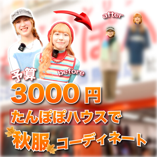 予算3,000円!　たんぽぽハウスで秋服コーディネート
